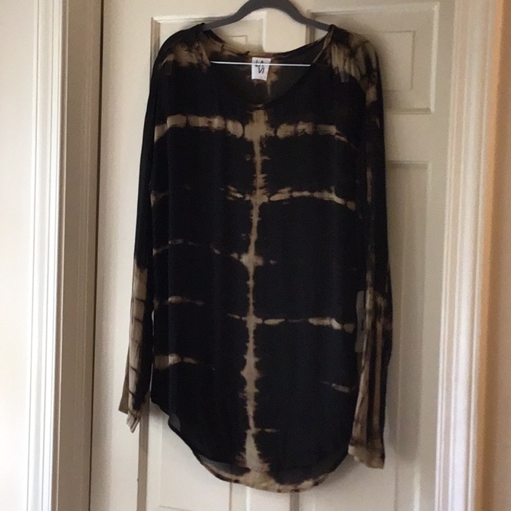 Lavi sheer tie dye top-NWT